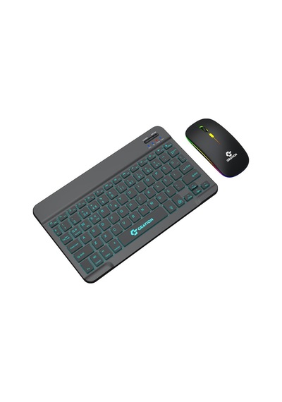 Gravion Km-bt35 Bluetooth Klavye Mouse Set Siyah Şarj Edilebilir Optik