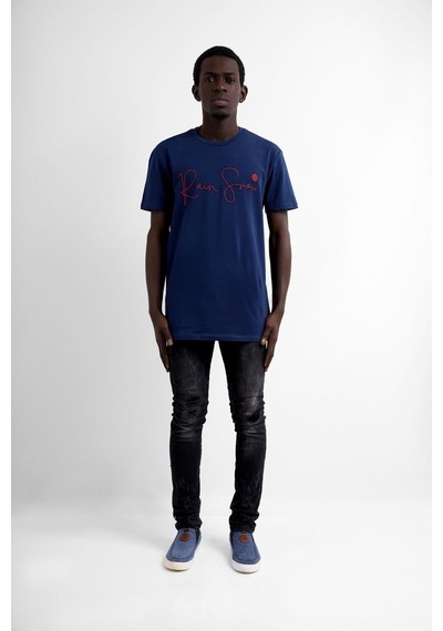 Raınsnow Erkek Sıfır Yaka T-Shirt-İndigo (504689735) İndigo Raınsnow Erkek Sıfır Yaka T-Shirt-İndigo (504689735) İndigo