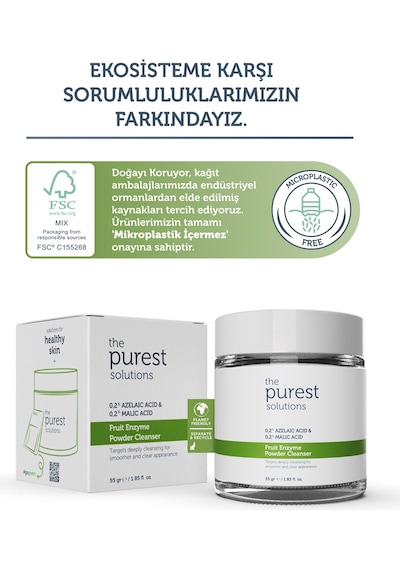 Refill Ekolojik Yedek Paket- Azelaik Asit Ve Malik Asit Enzim Toz Temizleyici 55 Gr