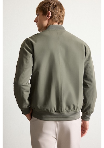 Defacto Slim Fit Bomber Yaka Fermuarlı Mont H1540ax26aukh398 Haki-kh398