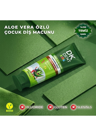 Dermokil DK Dent Doğal Aloe Vera ve Karanfıl Özlü Çocuk Diş Macunu 50 ML