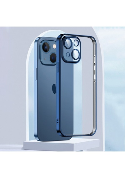 Ally Apple Uyumlu iPhone 13 6.1Inç Renkli Kenar Lazer Çerçeveli Silikon Kilif 555331643