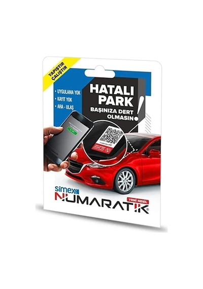 5 Adet Numaratik Qr Okuyucu Hatalı Park Cam Etiketi Sticker Numaranız Görünmez