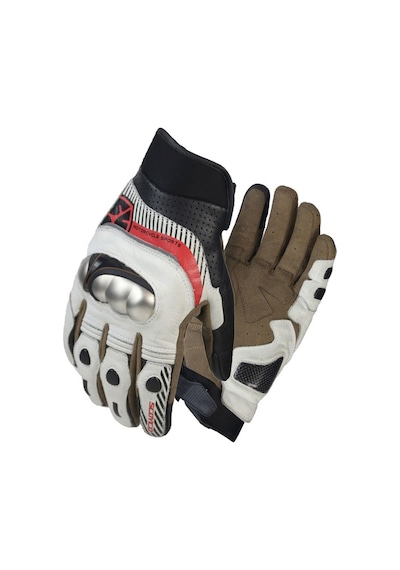 Scoyco Mc60 Deri Kevlar Kaplama Dokunmatik Motosiklet Eldiveni 65501 Gri