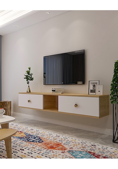 Tda1501dbg - Zuzu Duvara Montaj Tv Stand Safirmeşe-beyaz-gold 150cm Safirmeşe-beyaz Tda1501dbg - Zuzu Duvara Montaj Tv Stand Safirmeşe-beyaz-gold 150cm Safirmeşe-beyaz