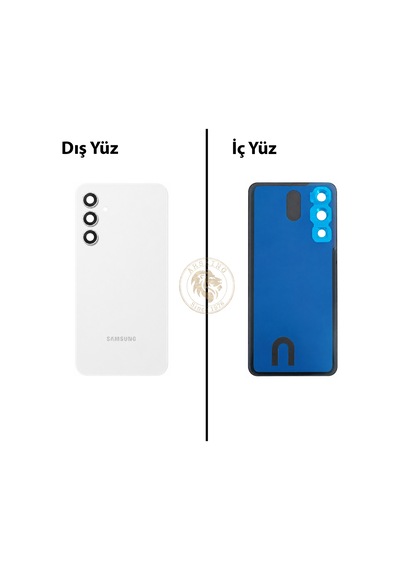 Samsung Uyumlu A54 Beyaz Arka Kapak Arka Cam Batarya Kapağı Lazer Kesim Kapak Pil Kapağı Back Cover Çok Renkli