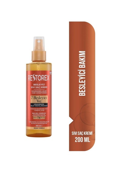 Restorex Besleyici Bakım Sıvı Saç Kremi 200 Ml - 7 Besleyici Yağ