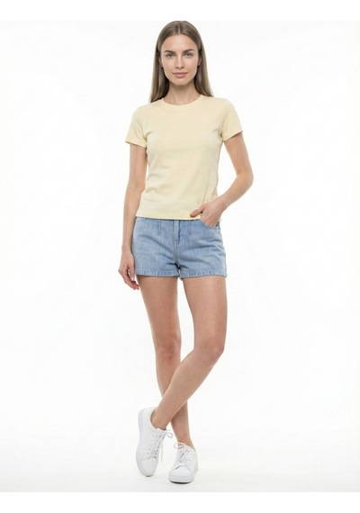 Kadın T-shirt Lf2042935 Lıght Yellow Light Yellow