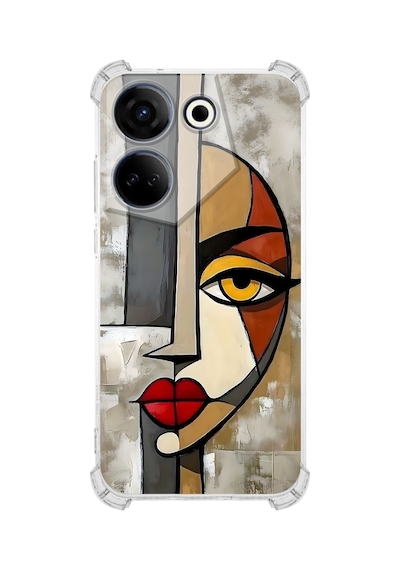 Printify Infinix Smart 8 İle Uyumlu Şeffaf Silikon Kılıf Uv Baskılı Esnek Tpu Kapak Çözüm No6