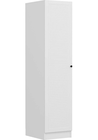 Minar Kale 1 Kapaklı Dolap Beyaz - Beyaz Panjur 190cm Beyaz