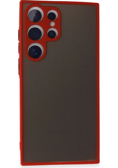 Samsung Uyumlu Galaxy S24 Ultra Kılıf Montreal Silikon Kapak Kırmızı