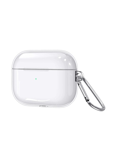 Forzacase Apple Uyumlu AirPods Pro 2 Şeffaf Anahtar Askılıklı Bluetooth Kulaklık Kılıfı - Fc567 Şeffaf