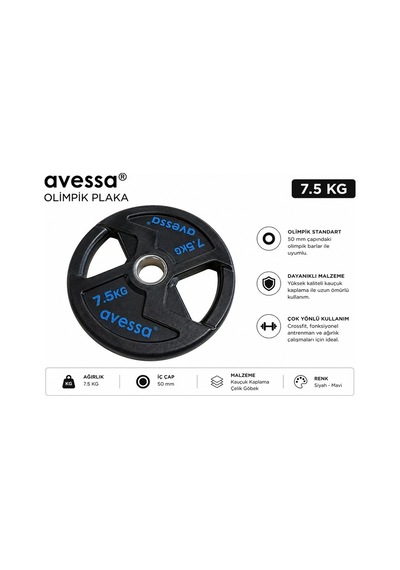 Özel Üretim Aktivite Beden Salon Op-7,5 Olimpik Plaka 7,5 Kg