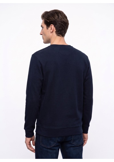 Mustang Lacivert Erkek Basic Nakışlı Sweatshirt M6wm-swt1590