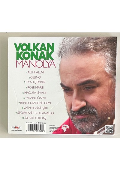 Volkan Konak Manolya Aleni Aleni Cd Orjnal Dönem Baskı
