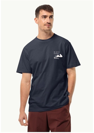 Jack Wolfskin Discover T M Erkek T-shirt-mavi