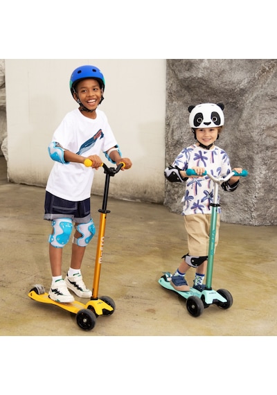 Micro Maxi Deluxe Pro Led 3 Tekerli Işıklı Çocuk Scooter Vibrant Blue Turkuaz