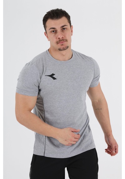 Diadora Satürn Antrenman T-Shirt Gri Melanj