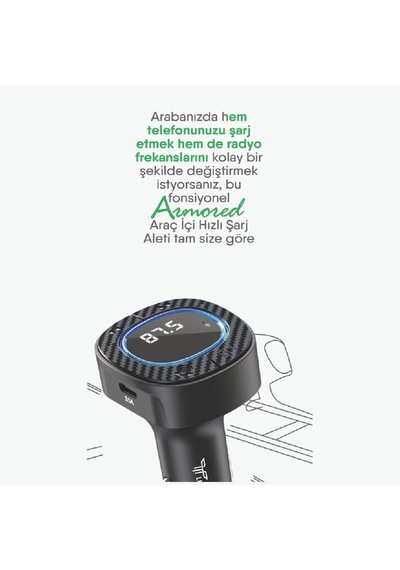 Lexroo Bluetooth Fm Transmitter Usb Destekli Araç Şarjı