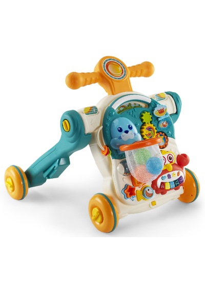 Baby2go 4 İn 1 Multifunction Walker Yeşil - Eğitici Bebek Aktivite Masası Ve İlk Adım Yürüteç