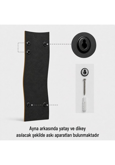Modern Dalgalı Boy Aynası 40x120 Cm Organik Formlu Minimalist Dekoratif Duvar Aynası 2026 Trend Gri