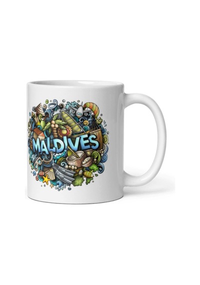 Maldivler Kupa Bardak 2 Adet Seyahat Hatıra Maldives Mug