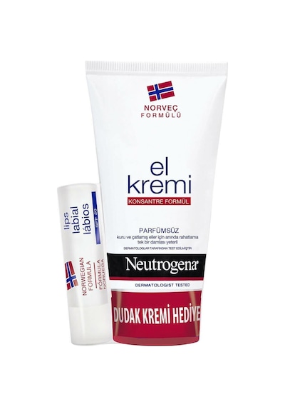Neutrogena Parfümsüz El Kremi 75 ML + Dudak Nemlendirici