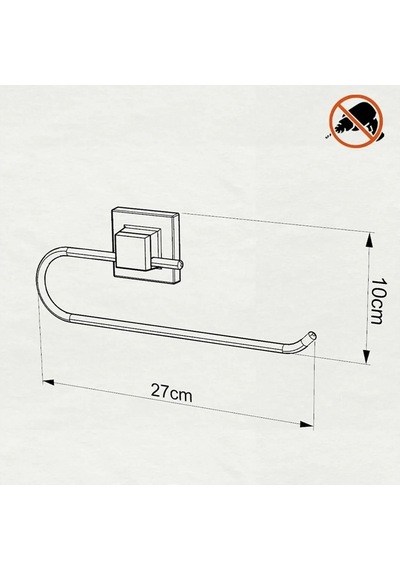 Tekno Tel Ef-240 Krom Kağıt Havluluk Yapışkanlı/vidalı Deliksiz Mutfak/banyo Rulo Askısı Krom