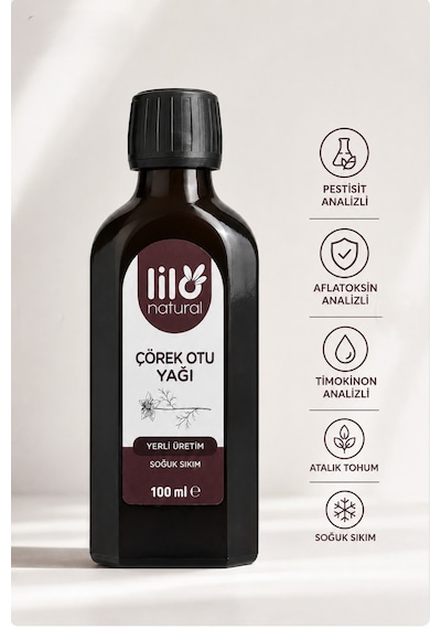 Çörek Otu Yağı %100 Yerli Atalık - Pestisit Analizli - Soğuk Sıkım 100 Ml - 856013320 Diğer