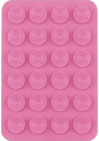 Gear5 Vantuzlu Silikon Telefon Tutucu Pembe Renkli