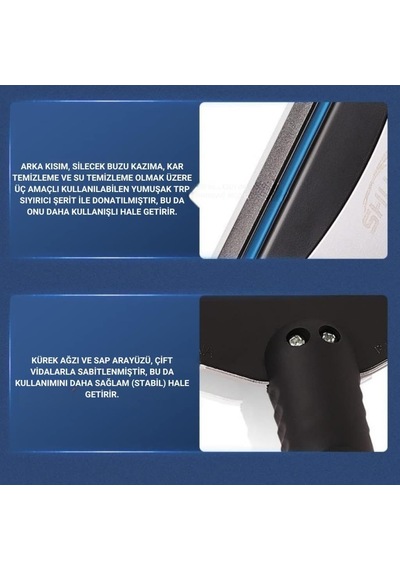 Coofbe 25 Cm Araç Cam Don Kar Kazıyıcı Araç Camı Buz Kazıyıcı Kar Temizleme Aracı Araç Ön Çam Silme Aparat Diğer