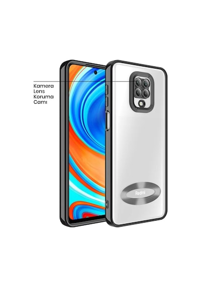 Xiaomi Redmi Note 9s / Note 9 Pro Darbeye Dayanıklı Kamera Korumalı Silikon Kılıf Siyah