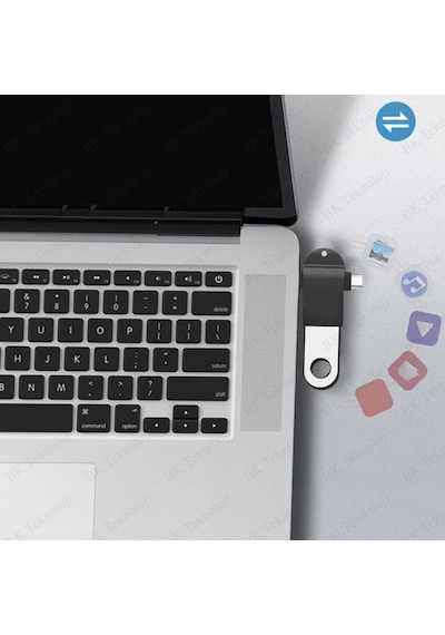 2 In 1 Usb Dişi To Micro Usb + Type-C Otg Adaptör