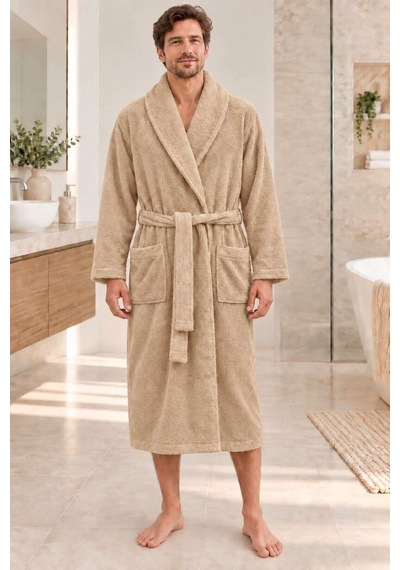 Özdilek Kadın/erkek Unisex Pamuklu Bornoz Xl - Bej