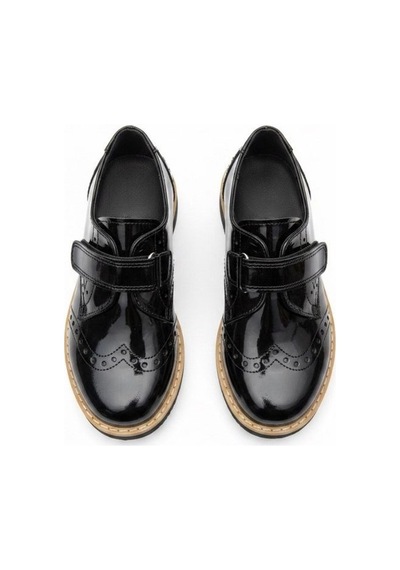 Zekids Erkek Çocuk Rugan Oxford Ayakkabı-17249 Siyah