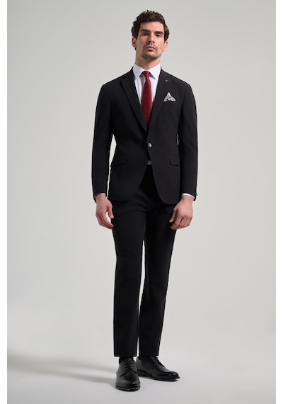 İmza Düz Gabardin Mono Yaka Tam Astar Beli Lastikli Esnek 6 Drop Slim Fit Takım Elbise 1001250155 Siyah İmza Düz Gabardin Mono Yaka Tam Astar Beli Lastikli Esnek 6 Drop Slim Fit Takım Elbise 1001250155 Siyah