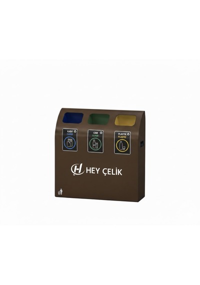 3 Lü Sıfır Atık Geri Dönüşüm Ünitesi Gd-053 Metal Atık Ayrıştırma Sistemi Hey Çelik