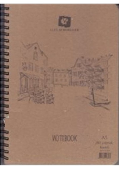 Alex Schoeller A5 Spiralli Kraft Kapak Defter 80 Yp Alx-0343