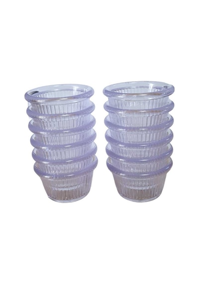 Şeffaf Kristal Sosluk/reçellik/çerezlik Minimal Kase 12 Li Şeffaf Çok Renkli