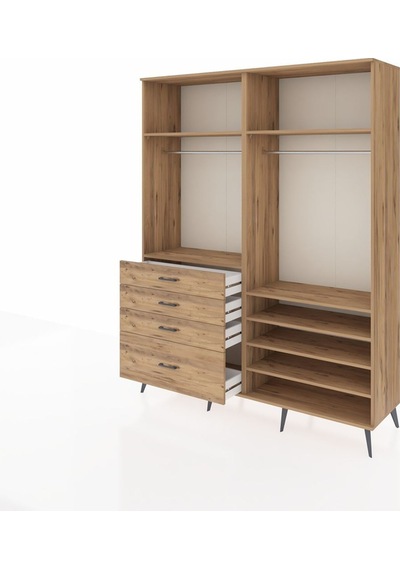 Hyperion Gardrop 7 Raflı 4 Çekmeceli 2 Askılı 176x44x221 Çam-çam Çam Hyperion Gardrop 7 Raflı 4 Çekmeceli 2 Askılı 176x44x221 Çam-çam Çam
