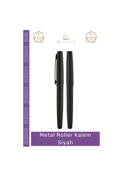 Kalem Lüks Kurumsal Hediye Prestijli Tasarım Ergonomik Kaliteli İmza Metal Roller Kalem Siyah 05194720