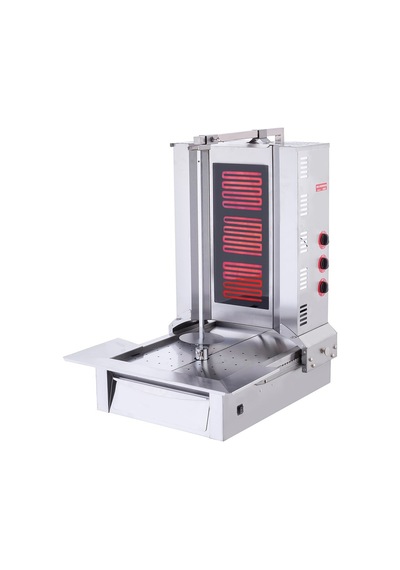 Işıkgaz Silverinox Elektrikli 3 Radyanlı Alttan Motorlu Döner Ocağı