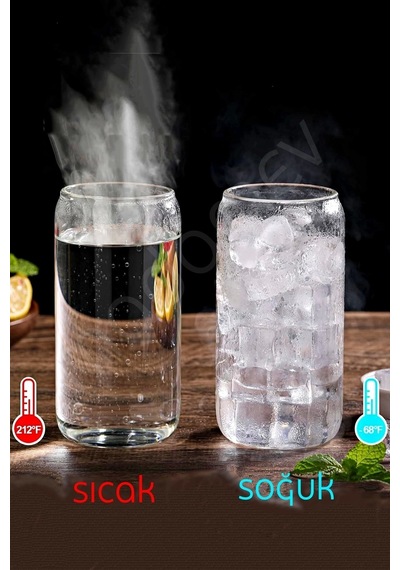 4lü Bambu Kapaklı Pipetli Cam Bardak Isıya Dayanıklı Borosilikat Kola Şekilli Kahve Sunum Bardağı