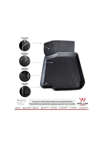 Volkswagen Bora Paspas 1999 2005 Arası 3d Havuzlu Paspas