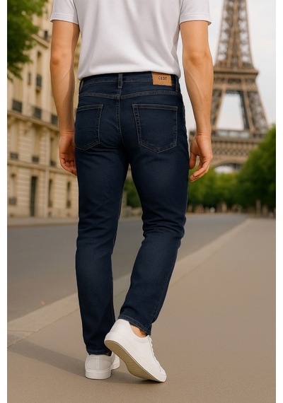 Cedy Denim Slim Fit Jean Joe Normal Bel Dar Kesim Esnek Kot Pantolon C300 Lacivert