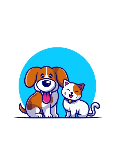 Paybuy Çocuk Tişört Köpek Kedi Dostluğu Baskılı Yuvarlak Yaka Kısa Kol % Siyah