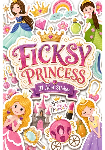 Sevimli Prenses Sticker Seti - 31 Adet Etiket Çıkartma Diğer