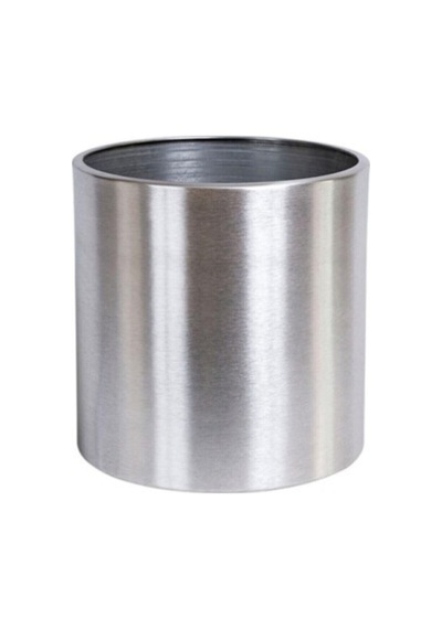 Paslanmaz 30 30 Saksı Metal Çelik Yükseklik:30 Cm Çap:30 Cm Yeşil