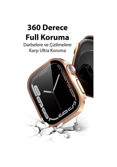 Coofbe Armor Zırhlı Apple Uyumlu Watch 41 MM Full Kaplama Kılıf 2-3-4-5-6-7-8 ve SE