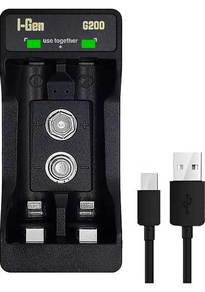 I-gen G227 2'li Aa/aaa/9v Pil Şarj Aleti + 2 Adet Aa 2700 Mah 1.2v Ni-mh Şarjlı Kalem Pilli Set